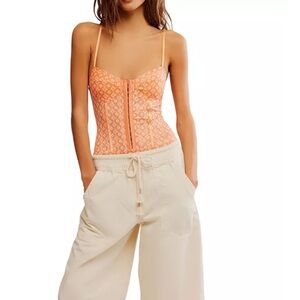 Free People Printed Night Rhythm Bodysuit